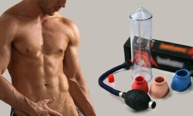 Pompa per aumentare le dimensioni del pene maschile